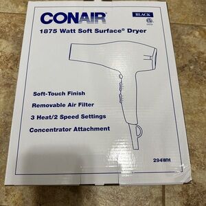 Conair Black Hair Dryer 1875 Watt